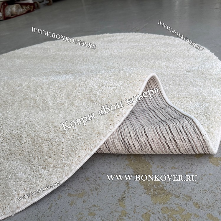 Длинноворсный Ковер Шагги Белый Овальный